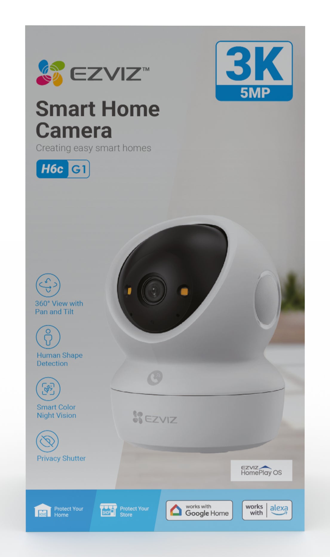 EZVIZ H6C security camera Spherical IP security camera Indoor 1920 x 1080 pixels Desk