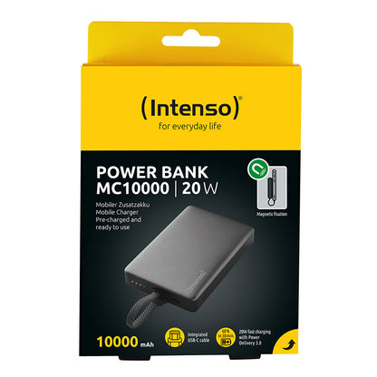 Intenso Powerbank MC10000  black 10000 mAh magnetic m. Metallring