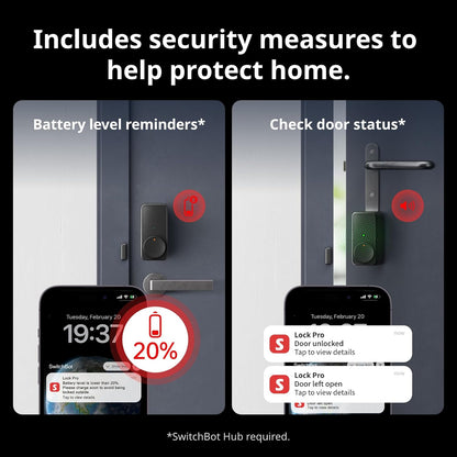 SwitchBot Smart Lock Pro electronic door lock — Black