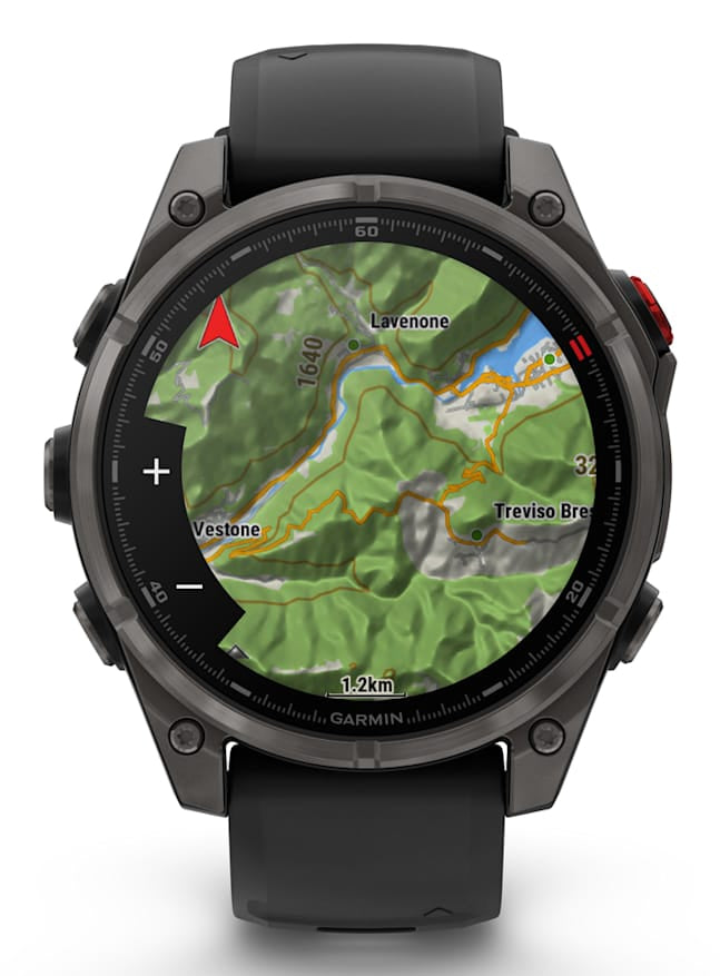 Garmin fenix 8 Pro 3.56 cm (1.4") AMOLED 47 mm Digital 454 x 454 pixels Touchscreen Grey Wi-Fi GPS (satellite)