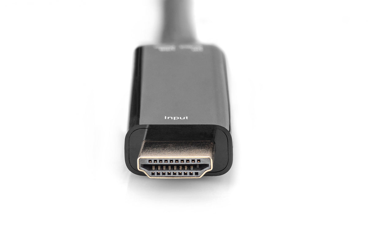 DIGITUS Adapter HDMI A -> DisplayPort St/Bu 4K 0,2m schwarz