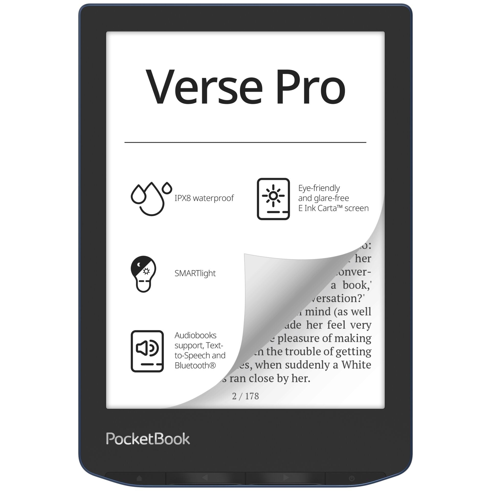 PocketBook Verse Pro Azure - Έξυπνη και Ελαφριά Ψηφιακή Συσκευή Ανάγνωσης