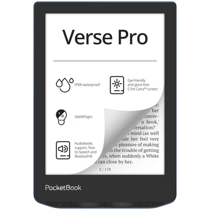 PocketBook Verse Pro Azure - Έξυπνη και Ελαφριά Ψηφιακή Συσκευή Ανάγνωσης