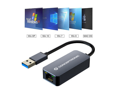 CONCEPTRONIC Adapter USB-A3.0->2.5GbE WoL      5Gbs 0.14m sw
