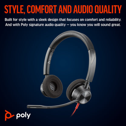 Poly Headset Blackwire 3320 Stereo USB-C/A