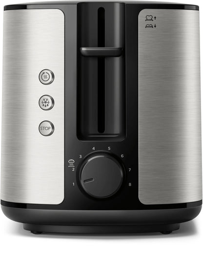 Φρυγανιέρα Philips Viva Collection HD2650/90 για 2 φέτες, 950 W, Μαύρη, Ανοξείδωτο ατσάλι
