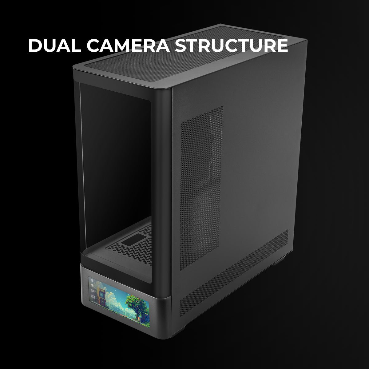 Mars Gaming MCLCDPRO computer case Midi Tower Black