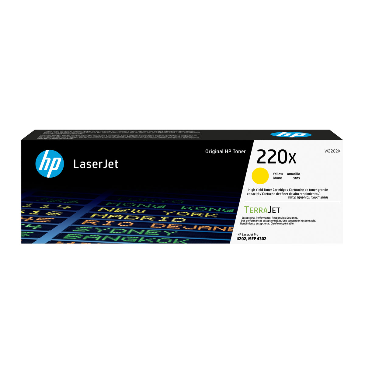 HP 220X Yellow LaserJet Toner Cartridge