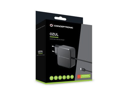 CONCEPTRONIC Ladegerät 1Port GaN USB-C Desk 100WPD3.0/PPS sw