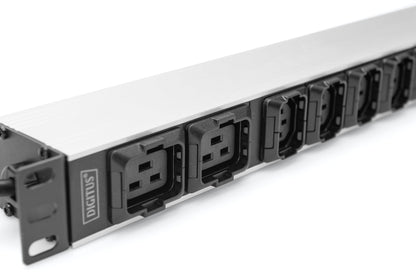 DIGITUS PDU 1HE   8xC13 2xC19   Ausgänge 230V/16A schwarz