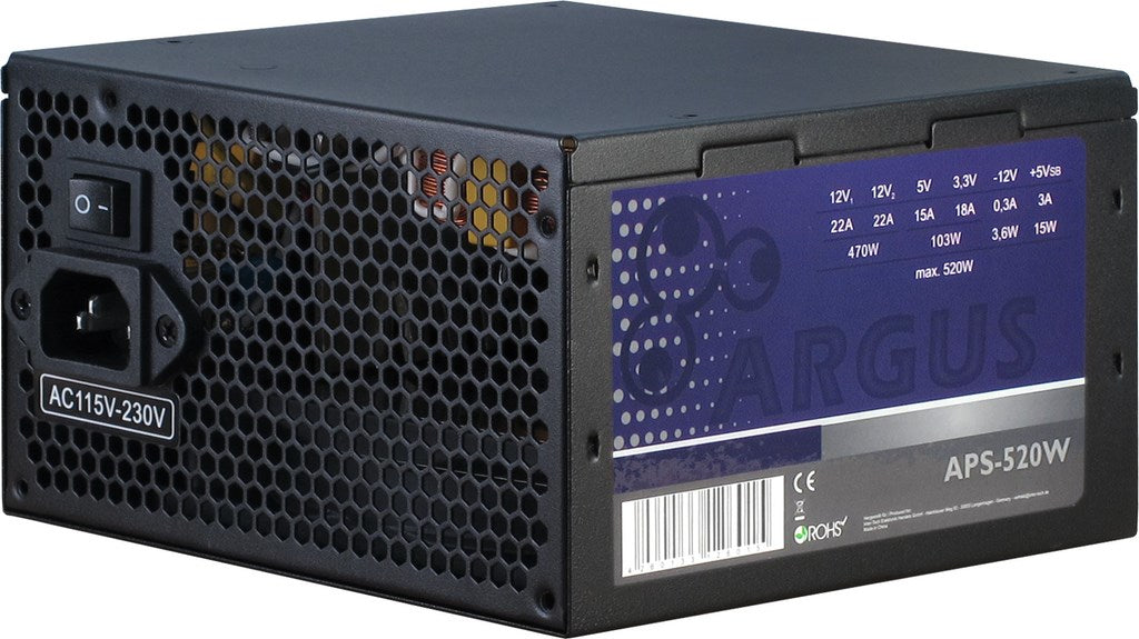 Inter-Tech Netzteil 520W Argus APS-520W 120mm Lüfter