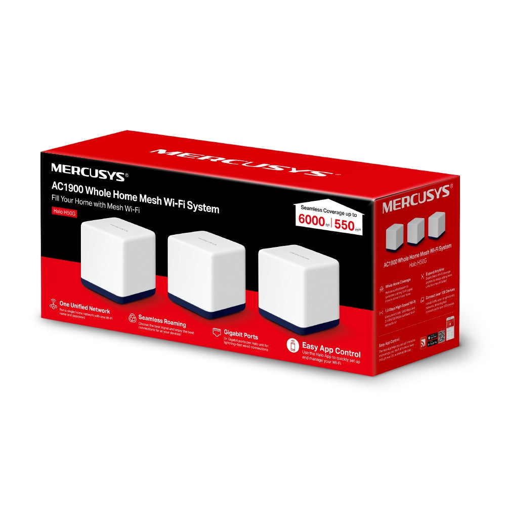 Mercusys WLAN-Router WLANRouter Halo H50G(3-pack) H50G(3pack)