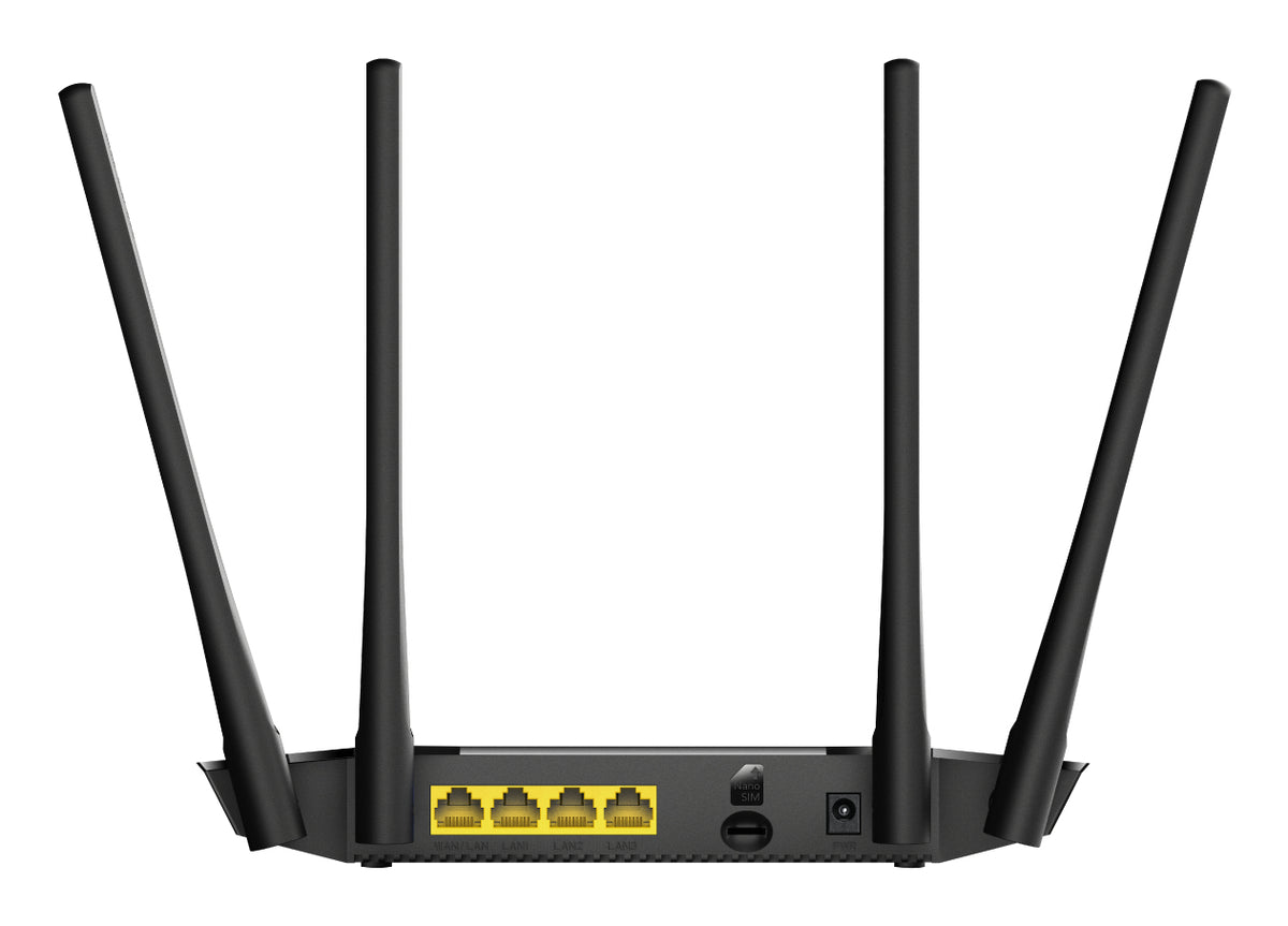 Ασύρματος δρομολογητής CUDY LT400 EU Wi-Fi 300 Mbps 2.4 GHz 4G LTE SIM Μαύρος