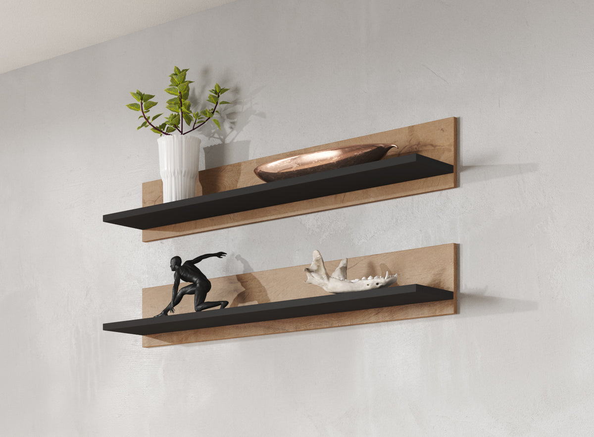 Cama set of two shelves 125cm SOHO lefkas oak/black