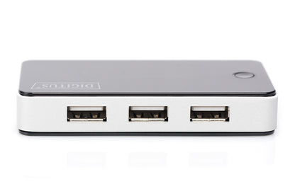 DIGITUS USB-Hub    7-Port 2.0->7xA2.0 m.Netzteil     schwarz