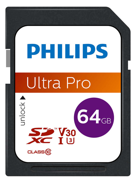 Philips SDXC Card           64GB Class 10 UHS-I U3 V30 A1