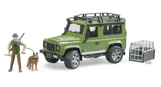 Land Rover Defender Station Wagon (grün/schwarz, Inkl. Förster und Hund)