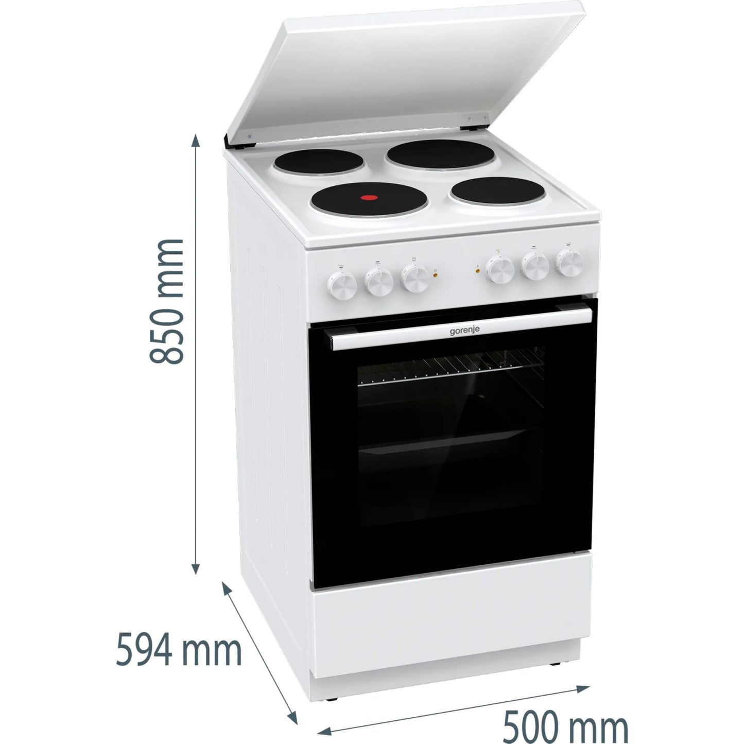 Gorenje GE5A23WH 50cm Electric Freestanding Stove