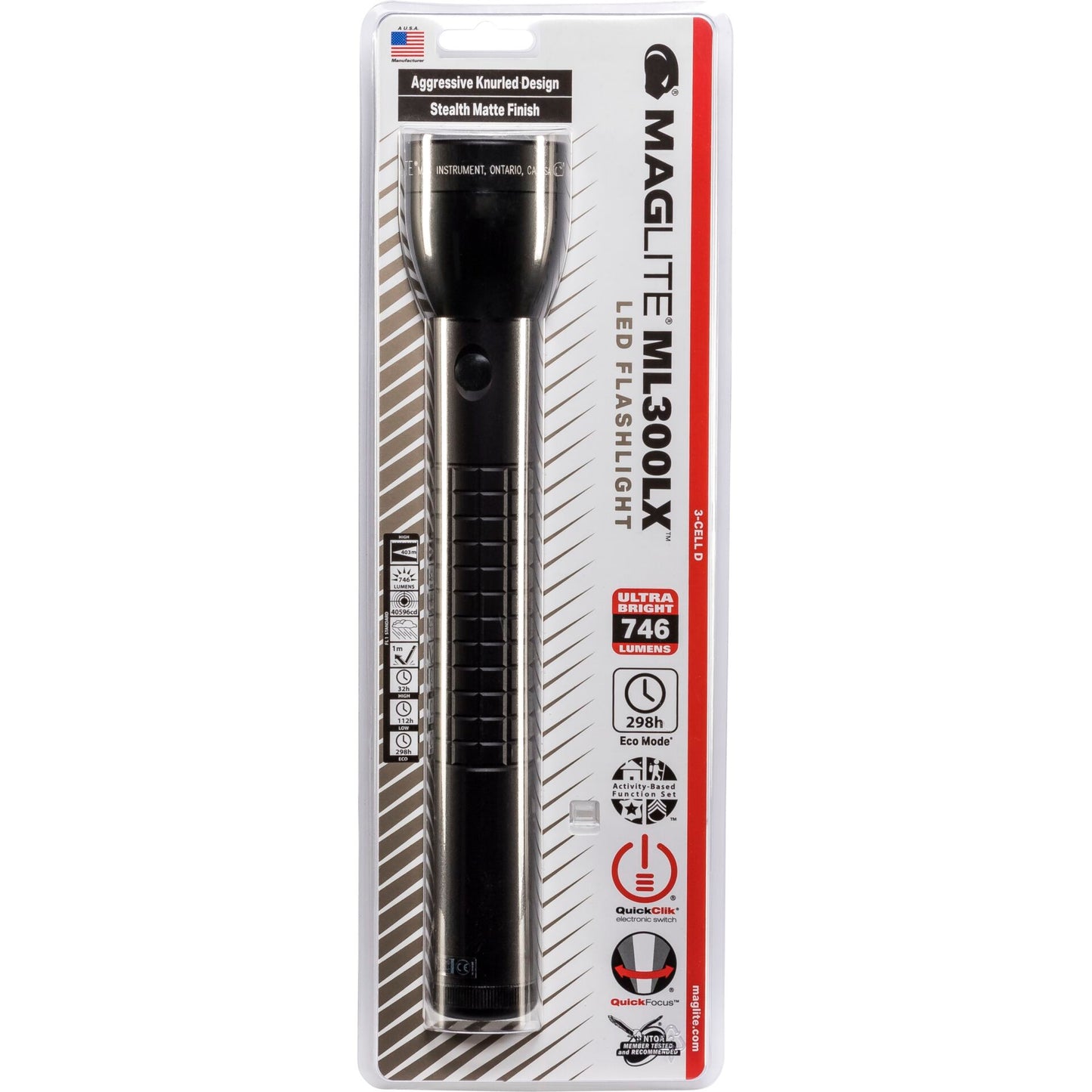 Maglite ML300XL Heavy-Duty 3 D-Cell Flashlight