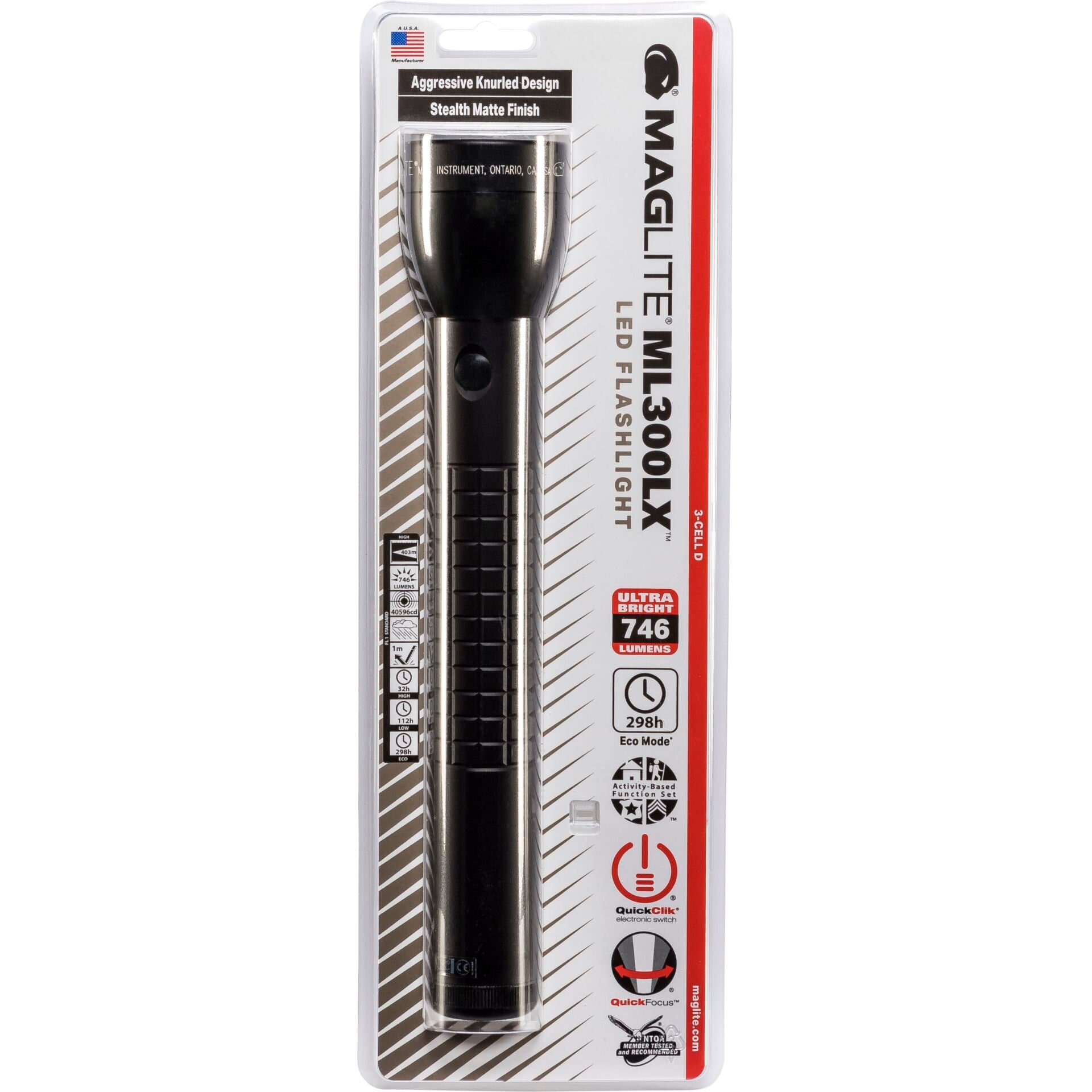 Maglite ML300XL Heavy-Duty 3 D-Cell Flashlight