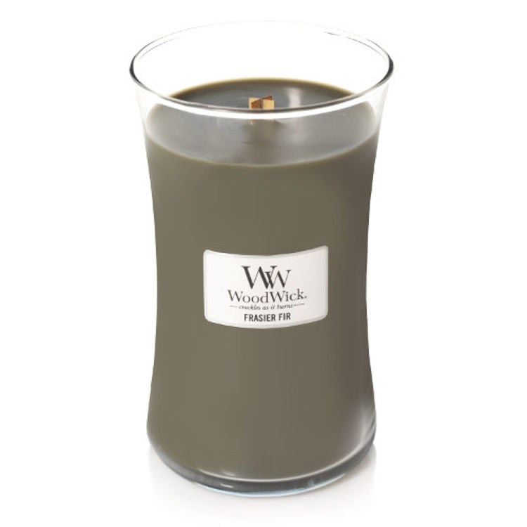 Large Scented Candle Fraser Fir WOODWICK with Wooden Wick - 1 Piece