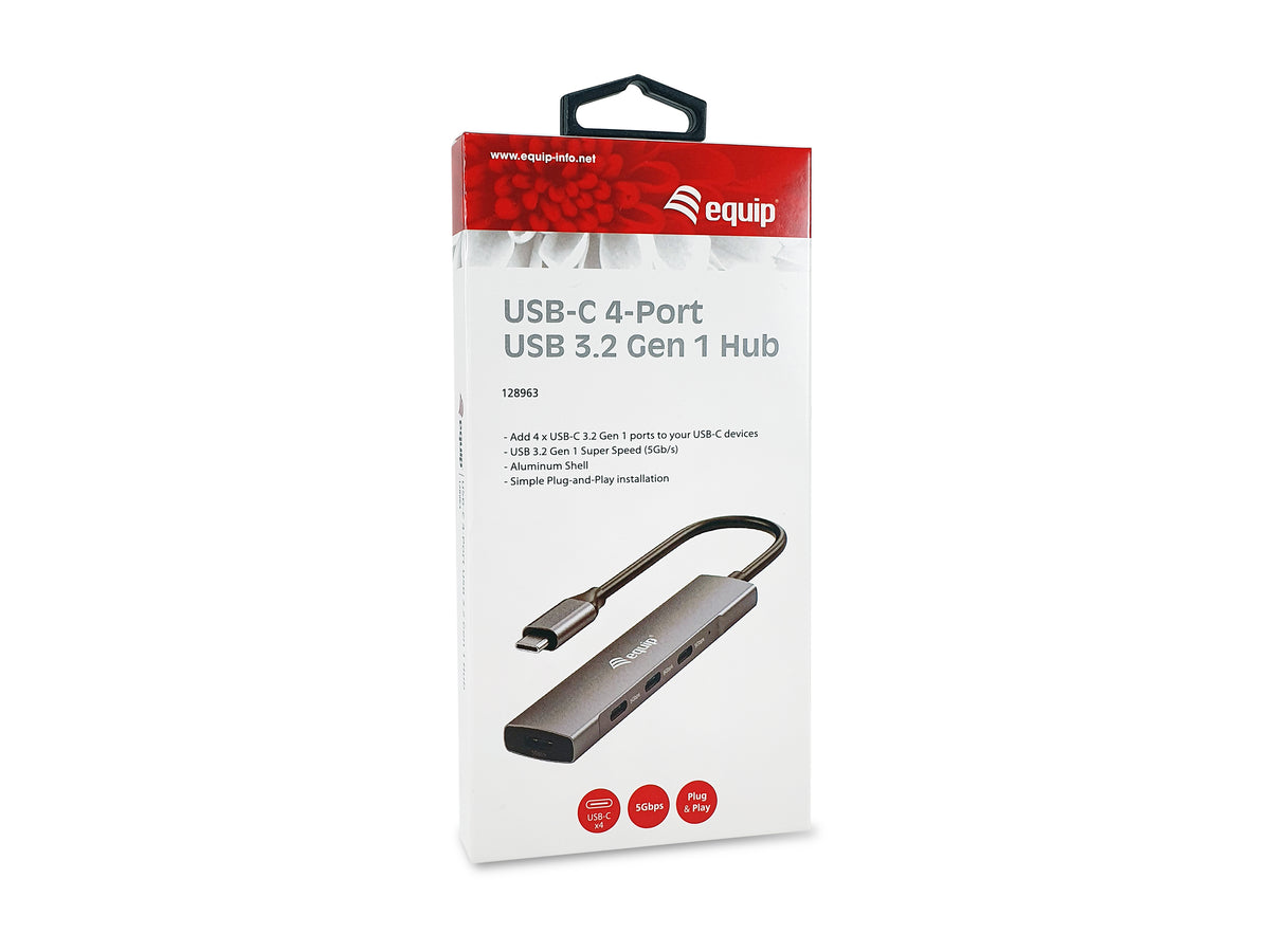 Equip 4-Port USB-C3.2-Hub->4xUSB-C 3.2                 5Gbps