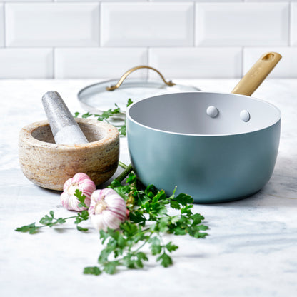 GreenPan Padova Reserve Saucepan 18cm Sky Blue