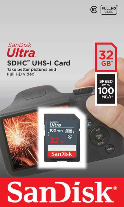 SanDisk Ultra Lite SDHC     32GB 100MB/s       SDSDUNR-032G-GN3IN