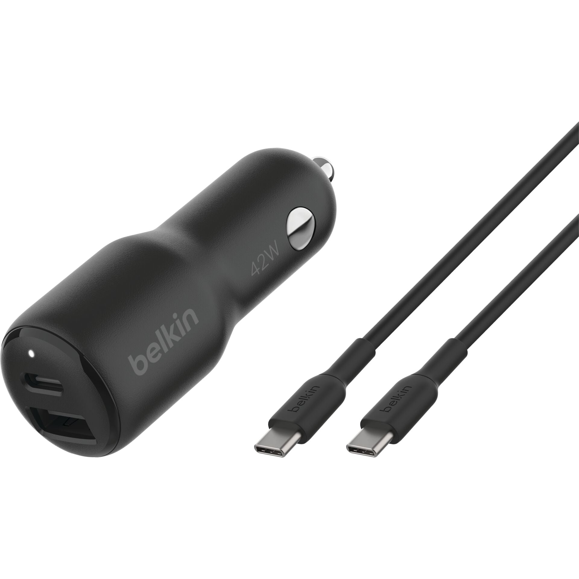 Belkin BOOST Charge 42W Dual Port Car Charger with PD and PPS Technology, Model CCB005btBK