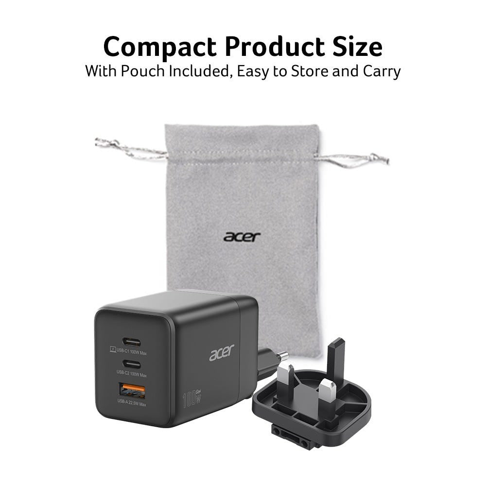 Acer GaN Charger USB-C/USB 100W