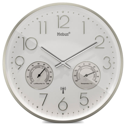 Mebus 12989 radio wall clock with Thermo-Hygrometer