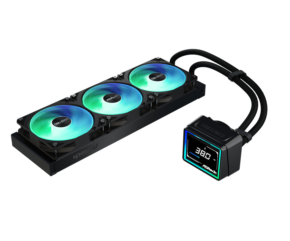 Σετ Υδρόψυξης Ψηφιακής Επεξεργασίας Asrock Challenger 360 με Ανεμιστήρα 12 εκ., Μαύρο