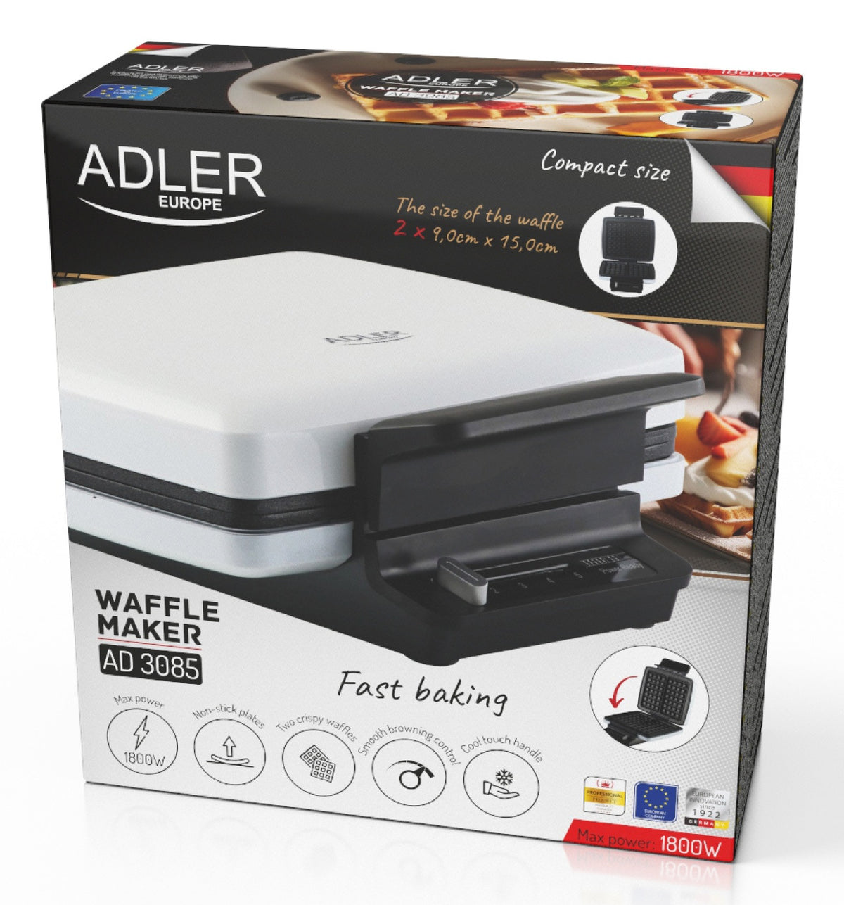 Τοστιέρα βάφλας ADLER AD 3085