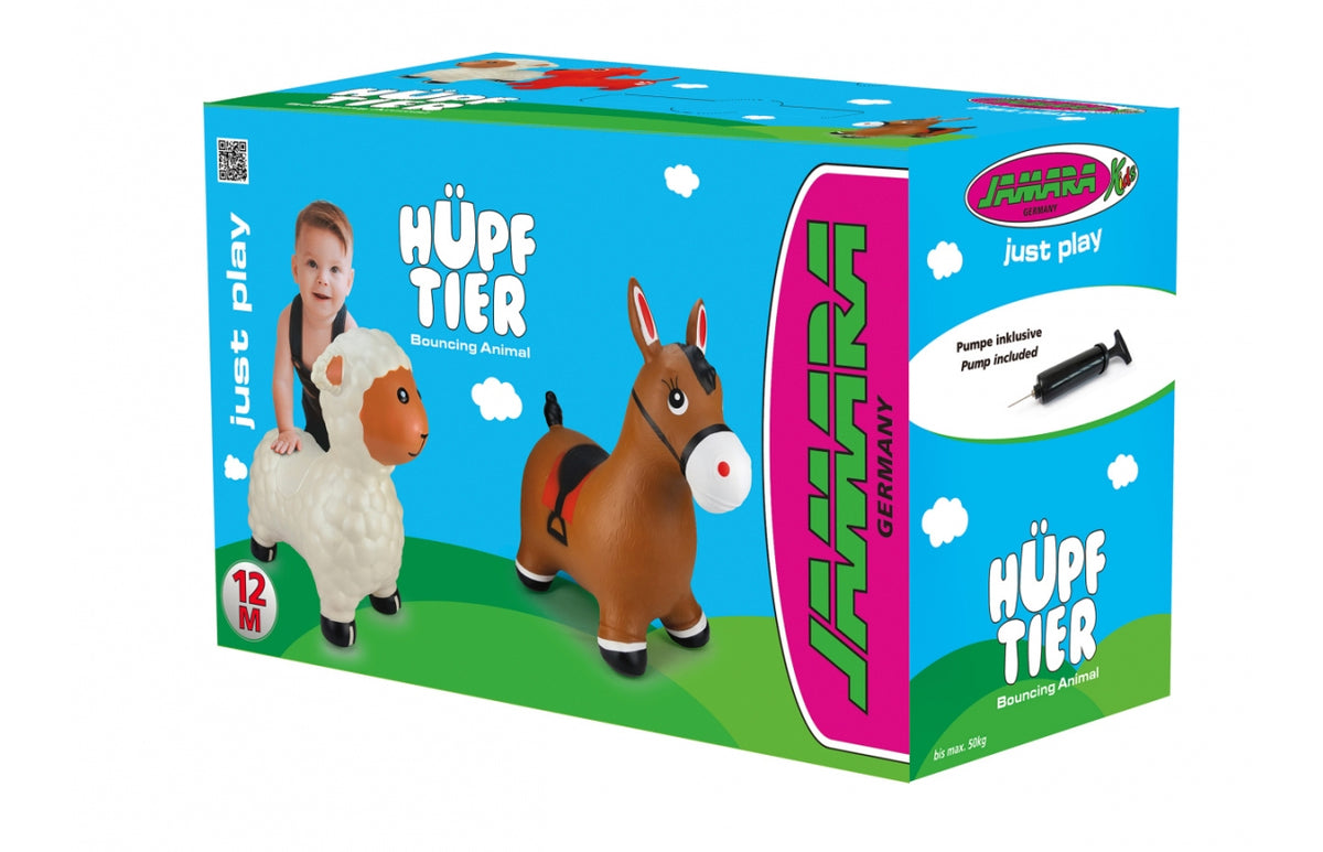 Jamara Hüpftier Horse, Brown, with Pump, 1+