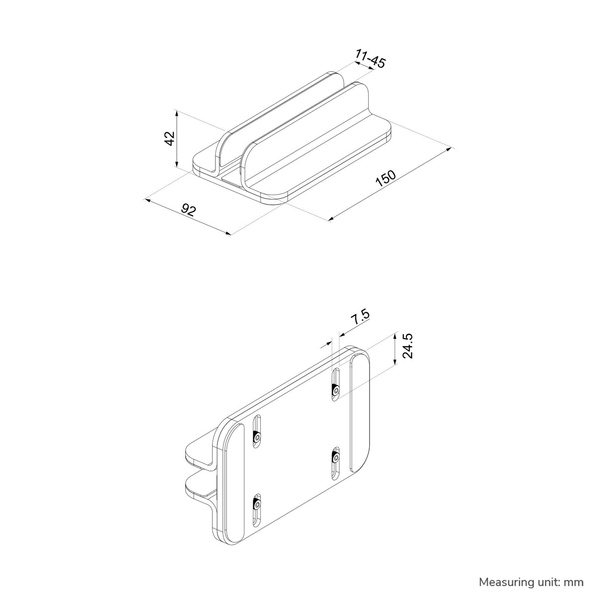 Neomounts Laptophalterung        Montage 11-17" silber.