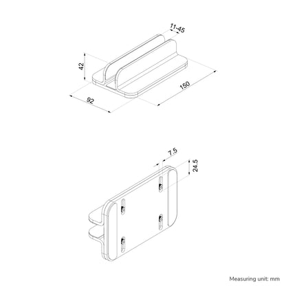 Neomounts Laptophalterung        Montage 11-17" silber.