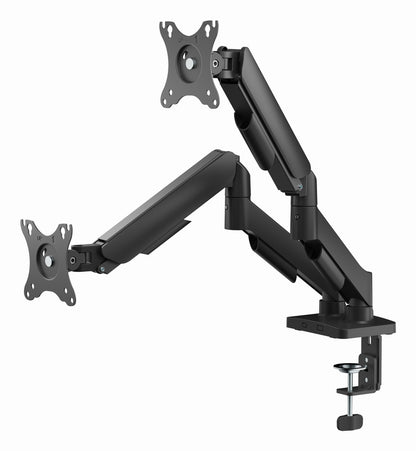 Gembird MA-DA2U-01 Adjustable desk 2-display mounting arm with USB ports, 17”-32”, black