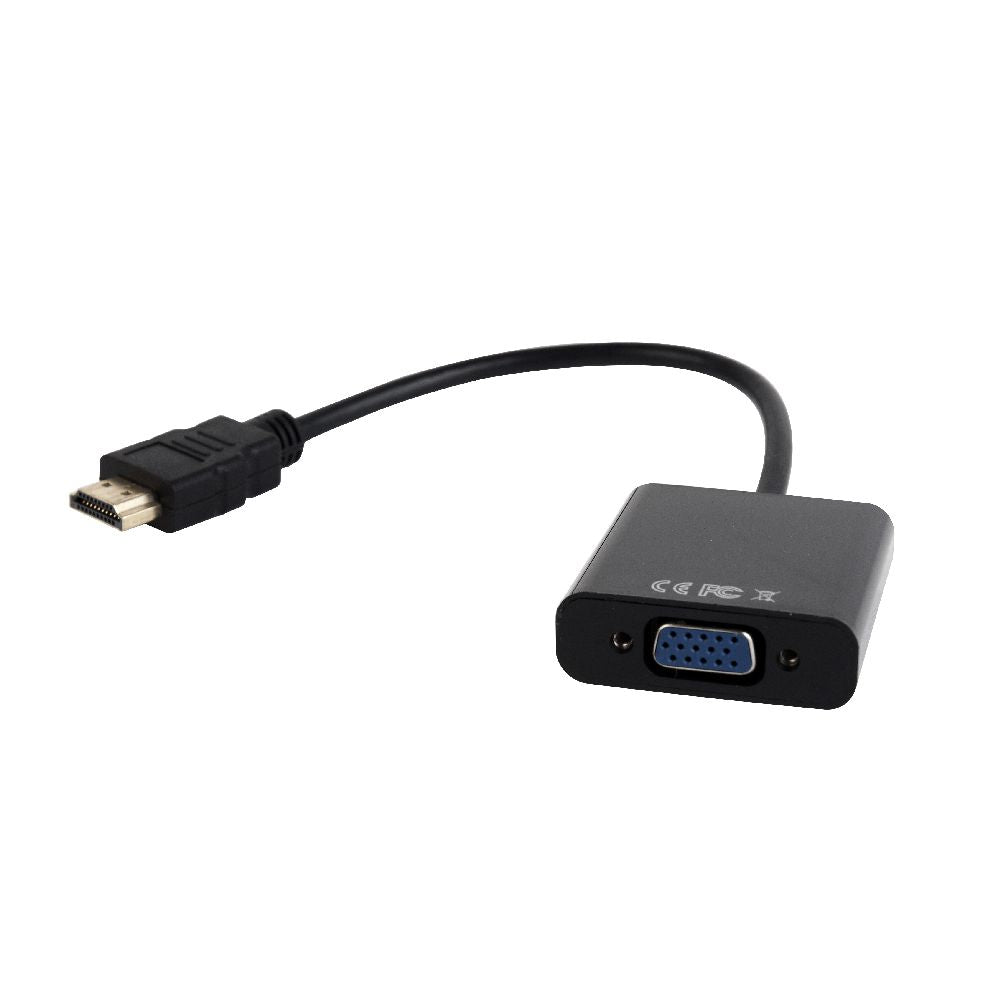 Gembird προσαρμογέας καλωδίου βίντεο A-HDMI-VGA-03 0,15 μ μήκος, HDMI τύπου A (κανονικό) σε VGA (D-Sub), μαύρο
