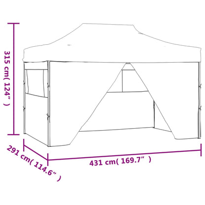 vidaXL Τέντα Εκδηλώσεων Πτυσσόμενη Pop-Up Μπλε 3x4,5 μ.