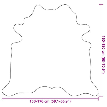 vidaXL Χαλί Καφέ / Λευκό 150 x 170 εκ. από Γνήσιο Δέρμα Αγελάδας