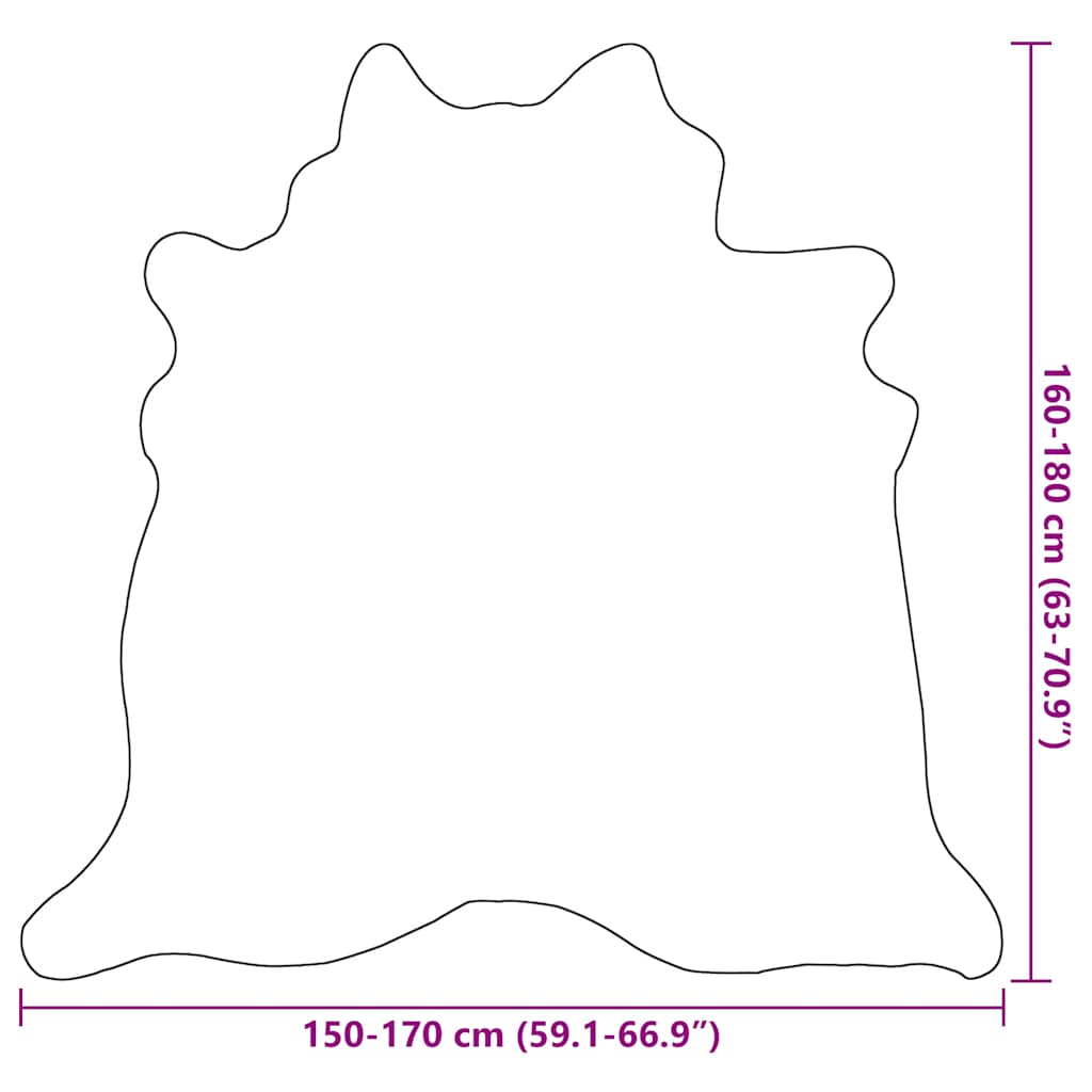 vidaXL Χαλί Μπεζ 150 x 170 εκ. από Γνήσιο Δέρμα Αγελάδας