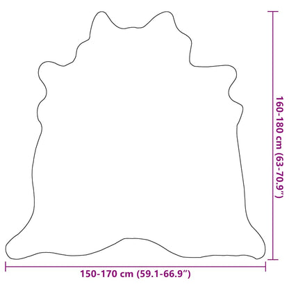 vidaXL Χαλί Μπεζ 150 x 170 εκ. από Γνήσιο Δέρμα Αγελάδας