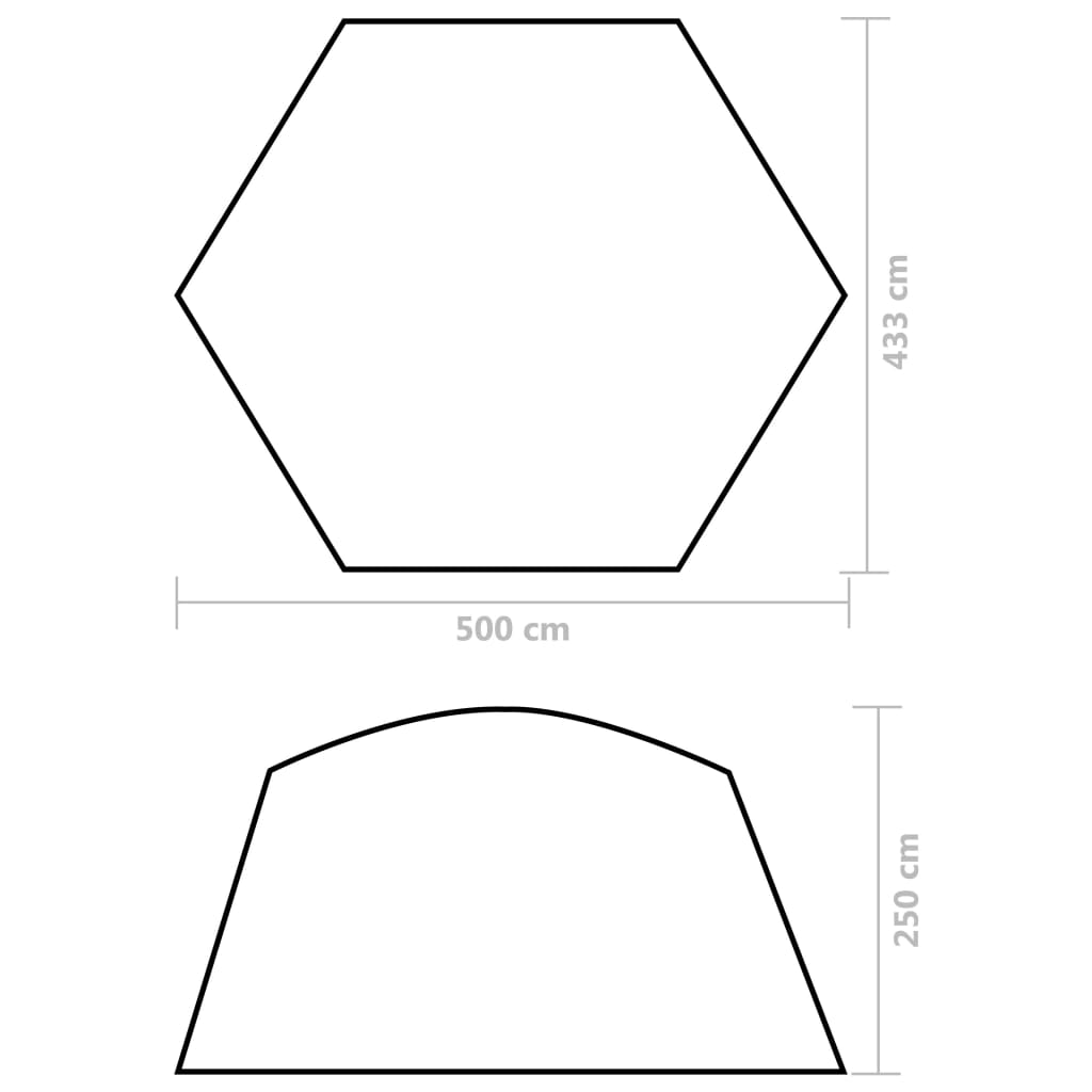 vidaXL Σκίαστρο Πισίνας Πράσινο 500 x 433 x 250 εκ. Υφασμάτινο