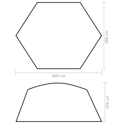 vidaXL Σκίαστρο Πισίνας Πράσινο 660 x 580 x 250 εκ. Υφασμάτινο