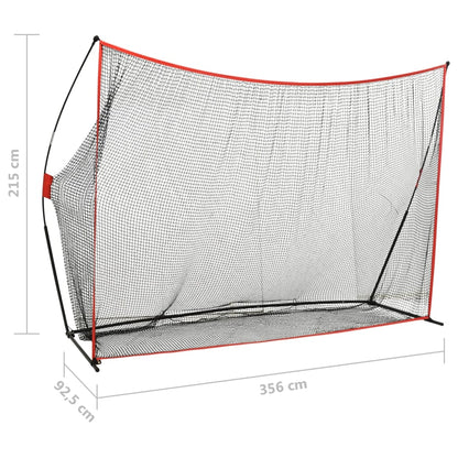 vidaXL Δίχτυ Γκολφ 356 x 92,5 x 215 εκ. Μεταλλικό