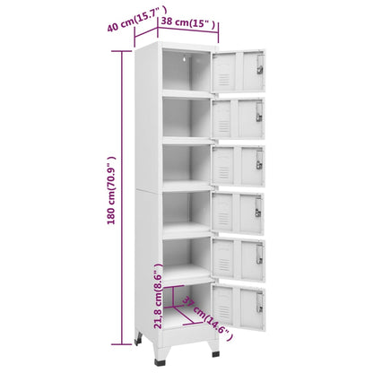 vidaXL Φοριαμός Ανοιχτό Γκρι 38 x 40 x 180 εκ. Ατσάλινος