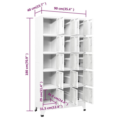 vidaXL Φοριαμός Ανοιχτό Γκρι 90 x 40 x 180 εκ. Ατσάλινος