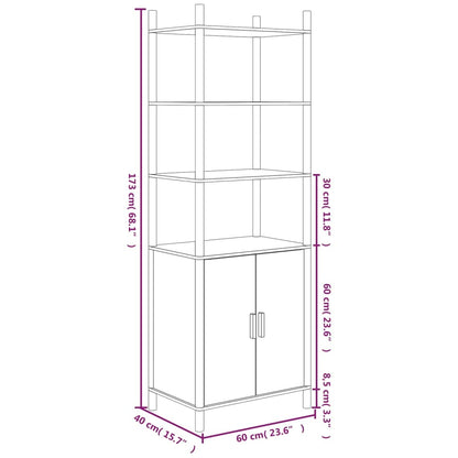 vidaXL Συρταριέρα 60x40x173 εκ. από Επεξεργασμένο Ξύλο