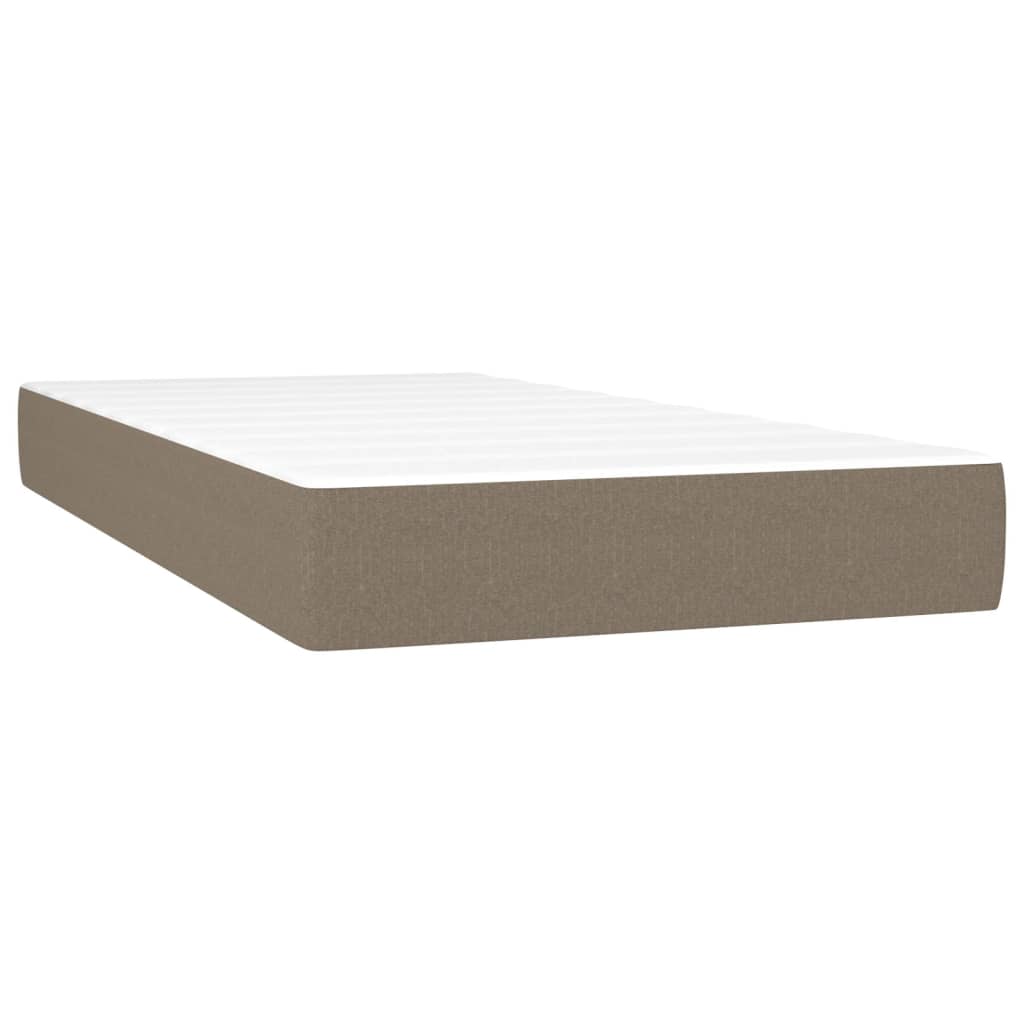 vidaXL Στρώμα με Pocket Springs Taupe 80 x 200 x 20 εκ. Υφασμάτινο