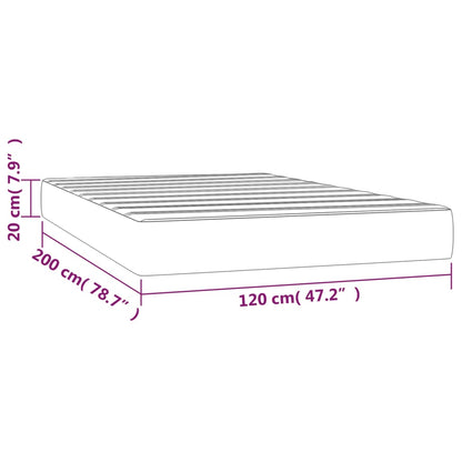 vidaXL Στρώμα με Pocket Springs Μαύρο 120x200x20 εκ. Υφασμάτινο